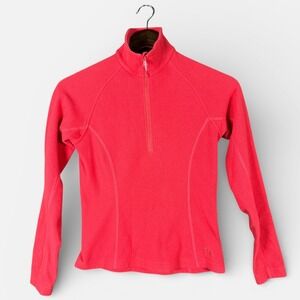 Mountain Hardwear Fleece Pullover Women XS Pink 1/4 Zip Mock Neck 10443-15